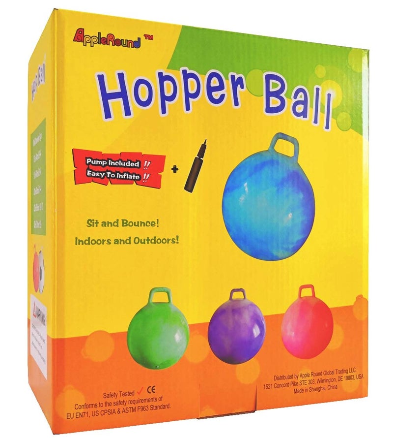 AppleRound Space Hopper Ball with Air Pump: 28in/70cm Diameter for Age 13 and Up, Kangaroo Bouncer, Hippity Hoppity Hop Ball for Teens and Adults - Image 3